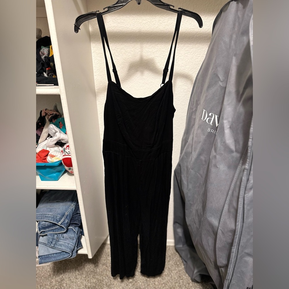 Black Torrid Jumpsuit with Thin Straps and Loose Pant Legs Size Double 00!